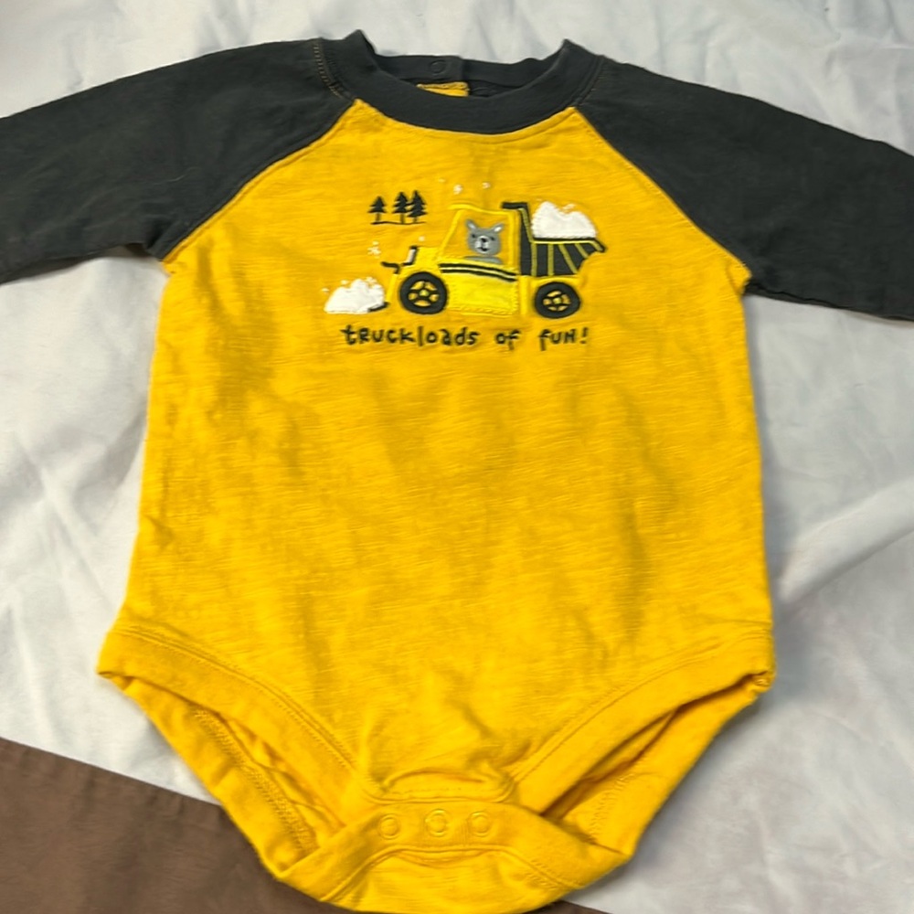 3-6M Gymboree construction onesie